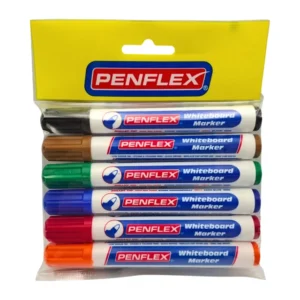 Penflex WB15 Whiteboard Marker Bullet Medium Asstd Wallet 6 - Set