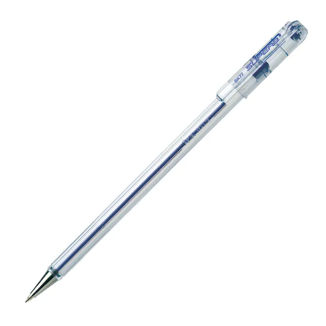 Pentel BK77 Superb 0.7mm Fine Ballpoint Crystal Barrel Blue Pentel BK77 Superb 0.7mm Fine Ballpoint Crystal Barrel Blue