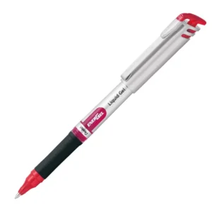 Pentel BL17 Energel 0.7mm Metal Tip Roller Ball Rubber Grip Red