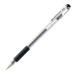 Pentel K118 Hybrid Gel Grip 0.8mm Roller Pen Crystal Body with Rubber Grip Black