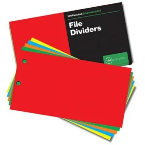 RBE Bright Assorted Board Dividers - 5 Colours (Pack of 100)