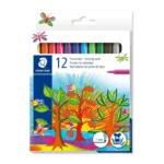 Staedtler Fibre-Tip Pen Noris Club Fibre-Tip Koki Pens 12's Assorted