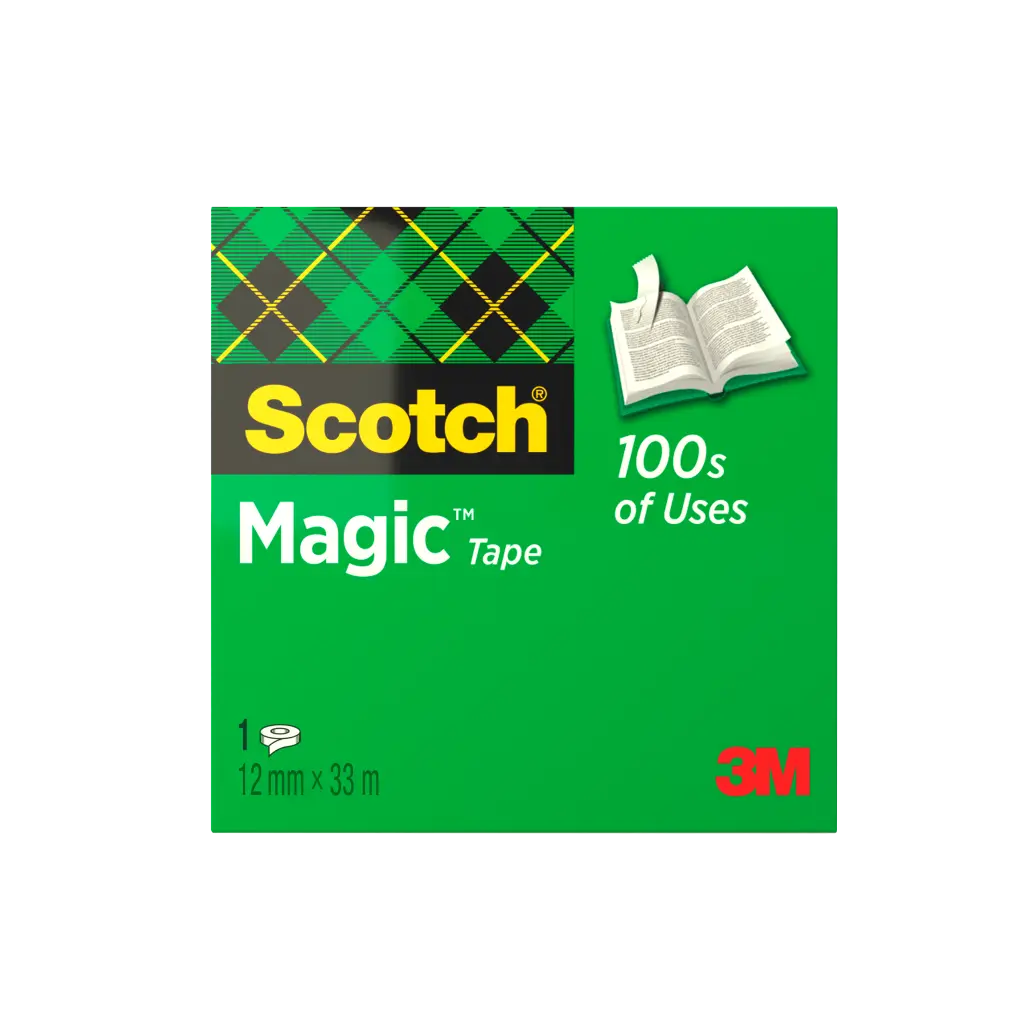3M Magic Tape Scotch® Magic™ Tape, 12 mm x 33 m, 1 Roll/Pack 3M Magic Tape Scotch® Magic™ Tape, 12 mm x 33 m, 1 Roll/Pack