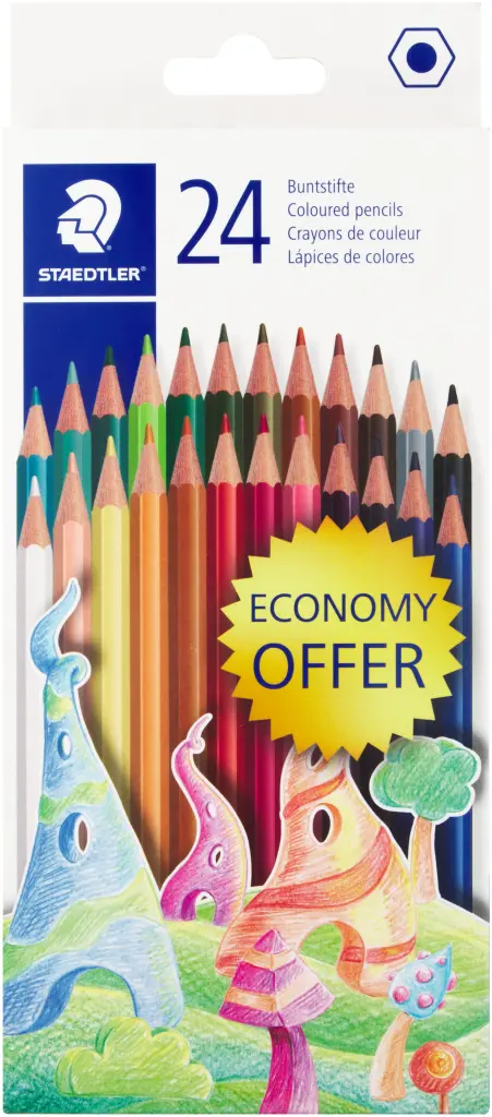 Staedtler Coloured Pencils Staedtler Woodfree Coloured Pencil 24's - 175 D24 Assorted Staedtler Coloured Pencils Staedtler Woodfree Coloured Pencil 24's - 175 D24 Assorted