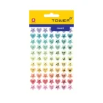 Tower Glitter Stars and Hearts with Faces