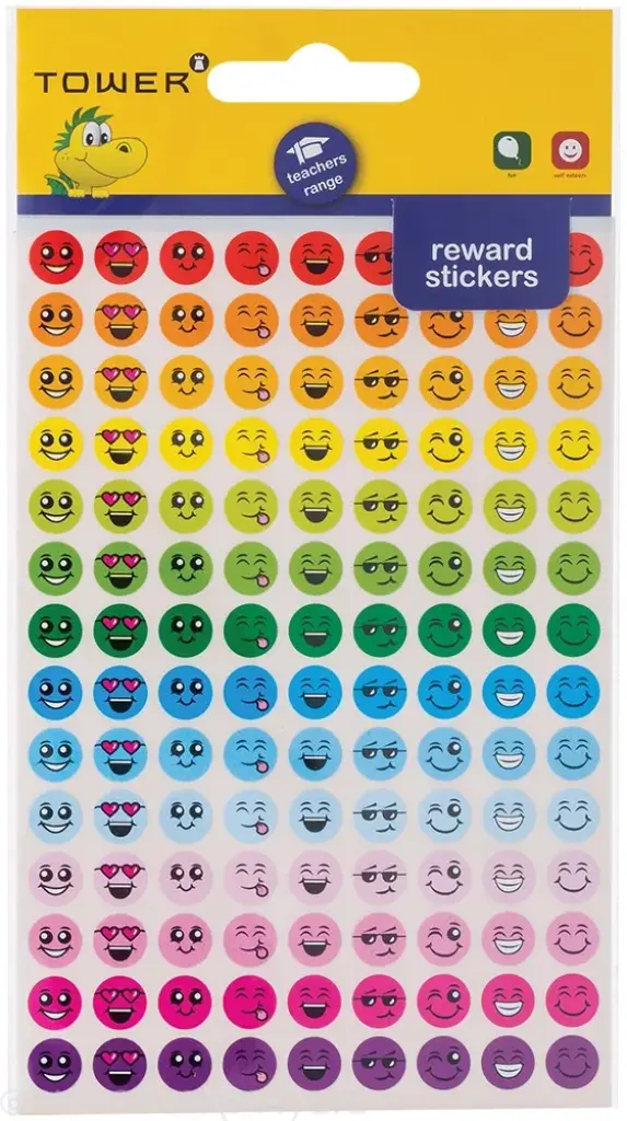 Tower Mini Faces Asst 378 Stickers (3 sheets per pack) Tower Mini Faces Asst 378 Stickers (3 sheets per pack)