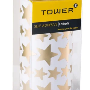 Tower Gold Stars Large & Medium -1075 Stickers Per Roll
