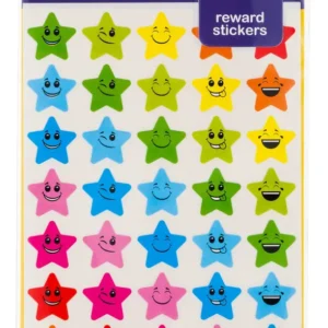Tower Reward Range Stars With Faces 120 Labels Per Pkt Assorted