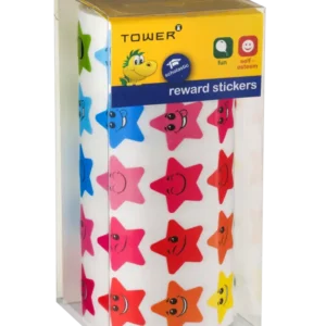 Tower Reward Range Stars With Faces 1000 Labels Per Roll Assorted
