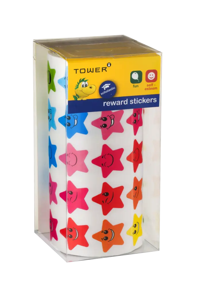 Tower Reward Range Stars With Faces 1000 Labels Per Roll Assorted Tower Reward Range Stars With Faces 1000 Labels Per Roll Assorted