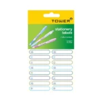 Tower Ultra Resistant Pen Labels Blue (52 Labels)